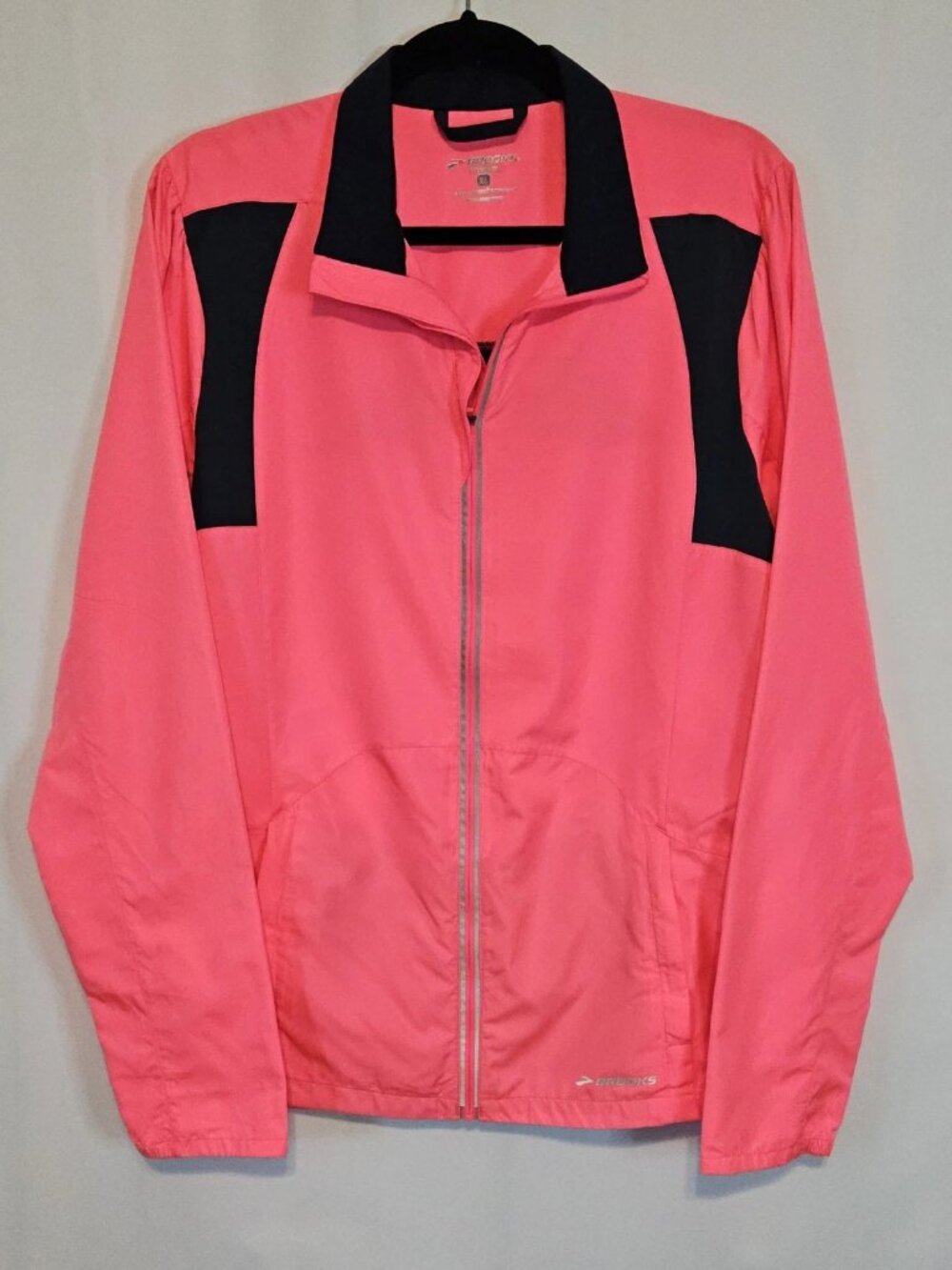 Women's X-Large Windbreaker Pink Reflective Lightweight Running, Walking, Hiking